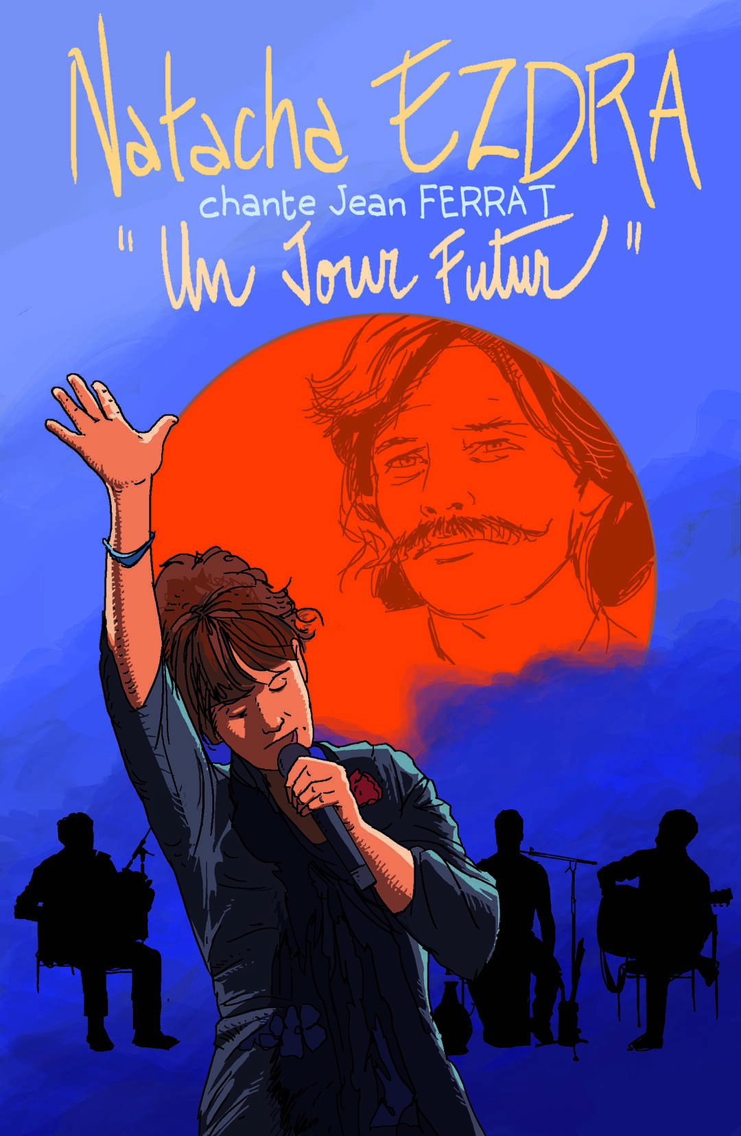 Pochette de l'album Natacha Ezdra chante Jean Ferrat<br>(DVD live 2015)